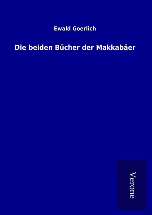 Produktbild: Die beiden B&uuml;cher der Makkab&auml;er