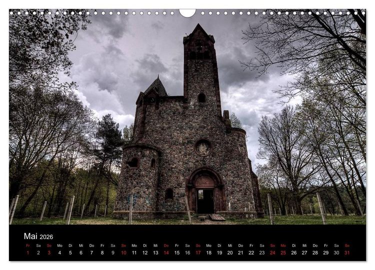 Produktbild: Verlassene Ort - Kirchen (Wandkalender 2026 DIN A3 quer), CALVENDO Monatskalender