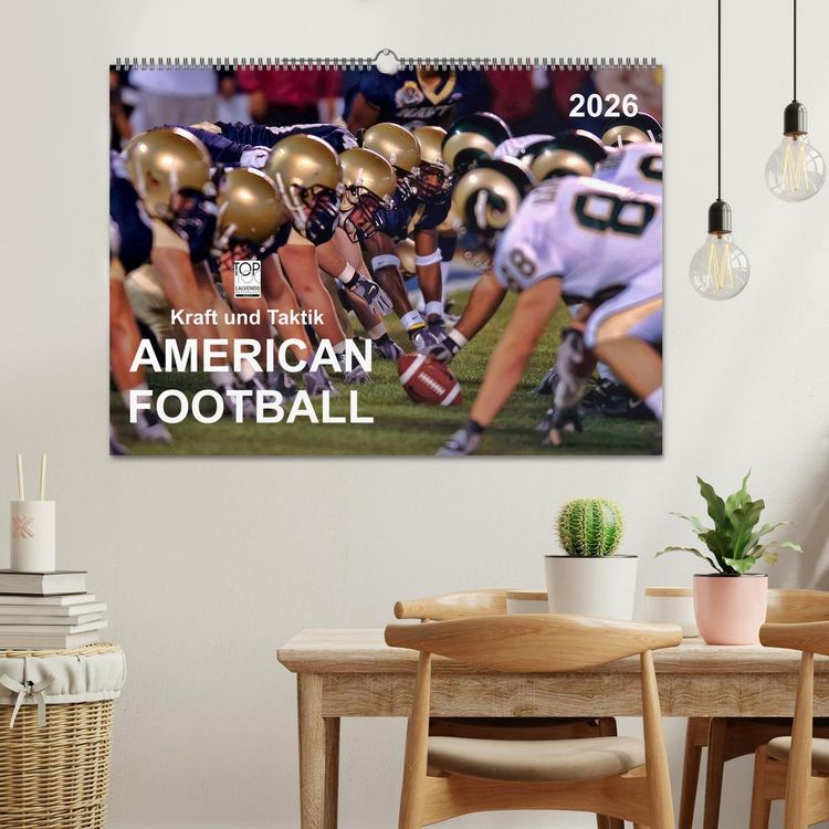 Produktbild: Kraft und Taktik - American Football (Wandkalender 2026 DIN A2 quer), CALVENDO Monatskalender