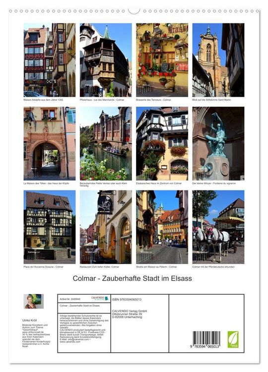 Produktbild: Colmar - Zauberhafte Stadt im Elsass (hochwertiger Premium Wandkalender 2027 DIN A2 hoch), Kunstdruck in Hochglanz