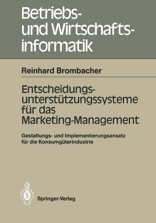 Produktbild: Entscheidungs-unterst&uuml;tzungssysteme f&uuml;r das Marketing-Management