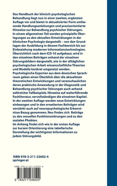 Produktbild: Handbuch der klinisch-psychologischen Behandlung