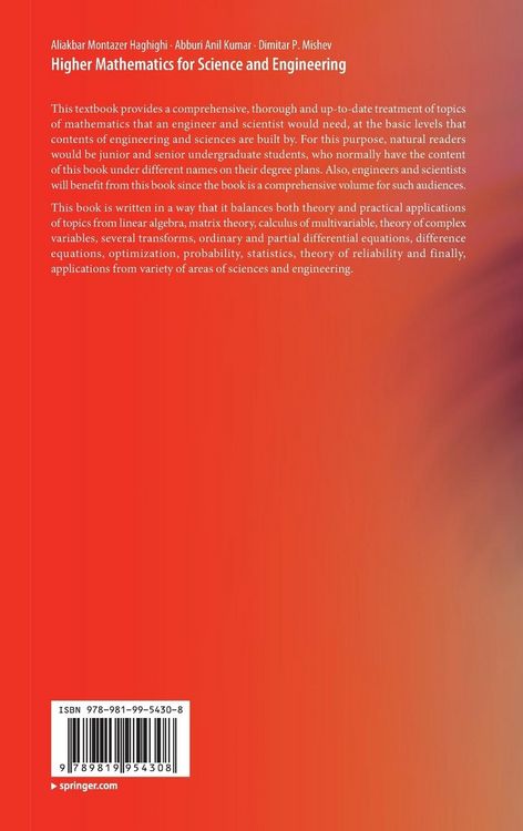 Produktbild: Higher Mathematics for Science and Engineering