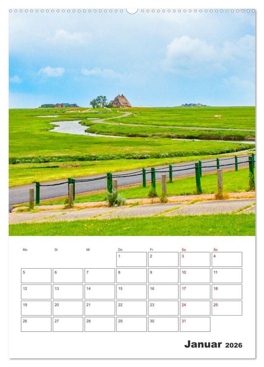 Produktbild: Hallig Hooge - Reiseplaner (Wandkalender 2026 DIN A2 hoch), CALVENDO Monatskalender