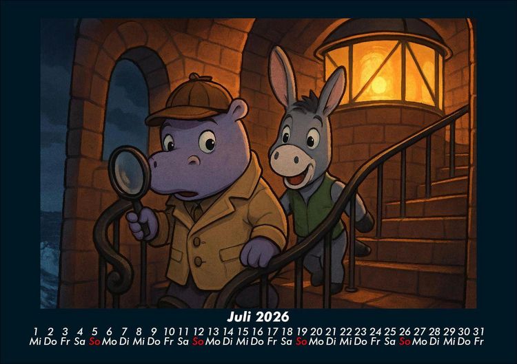 Produktbild: Sashito & Huf - Geheimnisvolle Mission 2026 Fotokalender DIN A5