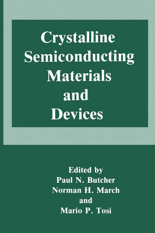 Produktbild: Crystalline Semiconducting Materials and Devices