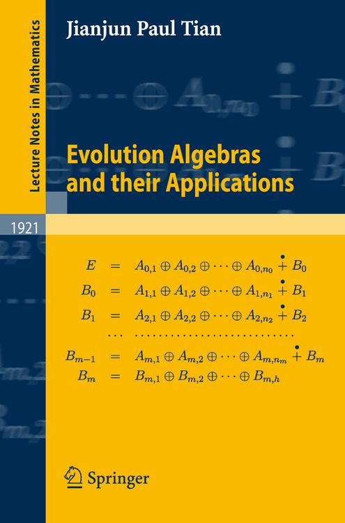 Produktbild: Evolution Algebras and their Applications