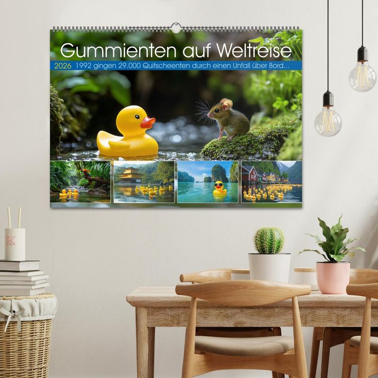 Produktbild: Gummienten auf Weltreise (Wandkalender 2026 DIN A2 quer), CALVENDO Monatskalender