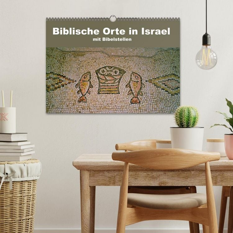 Produktbild: Biblische Orte in Israel mit Bibelstellen (Wandkalender 2026 DIN A3 quer), CALVENDO Monatskalender