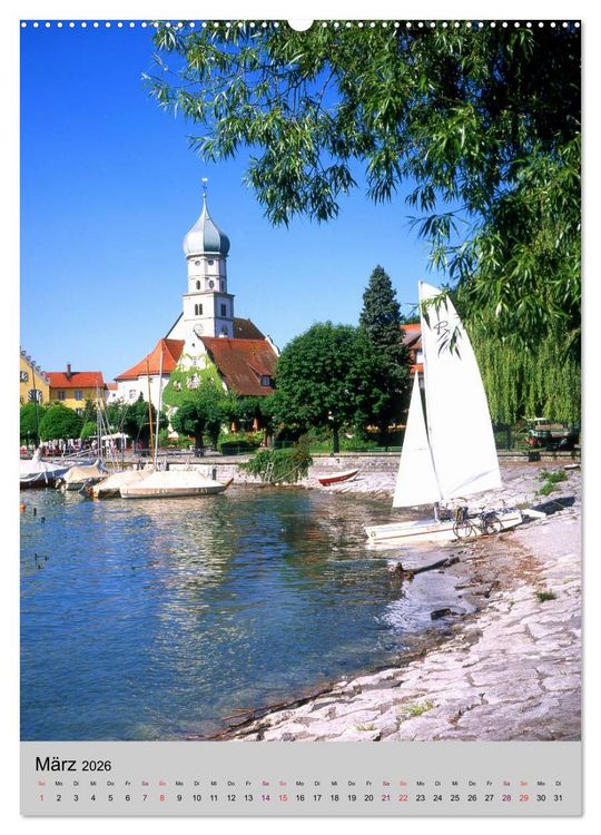 Produktbild: Der Bodensee mit seinen Sehensw&uuml;rdigkeiten (Wandkalender 2026 DIN A2 hoch), CALVENDO Monatskalender