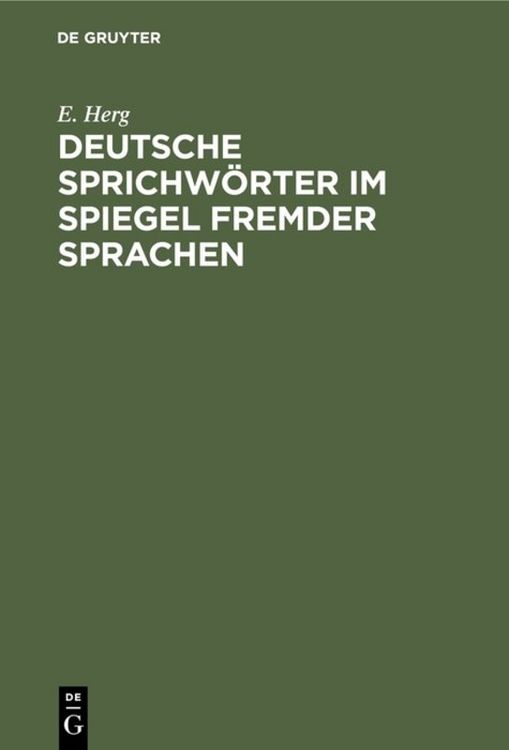 Produktbild: Deutsche Sprichw&ouml;rter im Spiegel fremder Sprachen