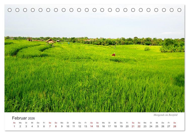 Produktbild: Impressionen einer Reise durch Bali (Tischkalender 2026 DIN A5 quer), CALVENDO Monatskalender