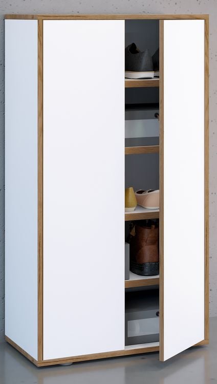 Produktbild: XL Holz Gro&szlig;er Schuhschrank Schuhkommode Salia B60