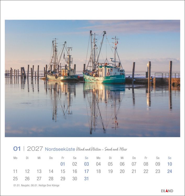 Produktbild: Nordseek&uuml;ste Postkartenkalender 2027 - Wind und Wellen - Sand und Meer