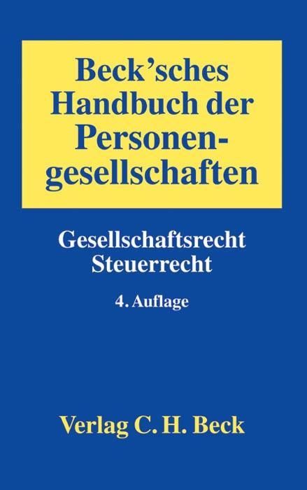 Produktbild: Beck'sches Handbuch der Personengesellschaften