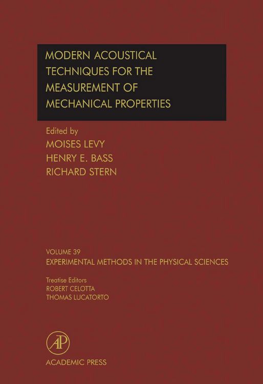 Produktbild: Modern Acoustical Techniques for the Measurement of Mechanical Properties