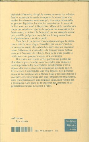 Produktbild: Faire trace : les &eacute;critures de la Shoah