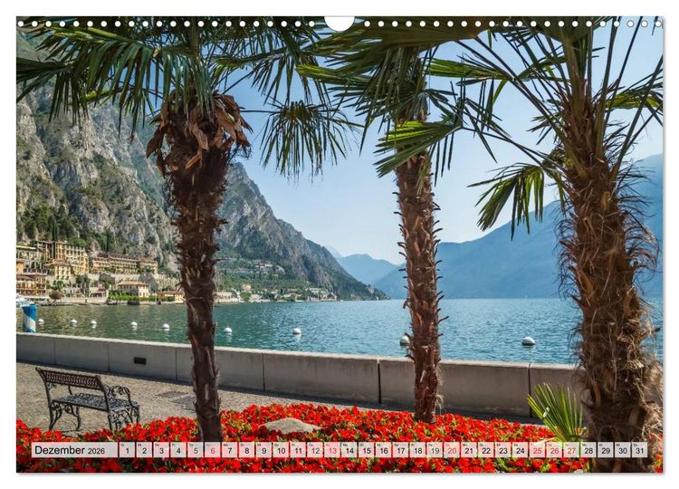Produktbild: GARDASEE Die sch&ouml;nsten Uferpromenaden (Wandkalender 2026 DIN A3 quer), CALVENDO Monatskalender