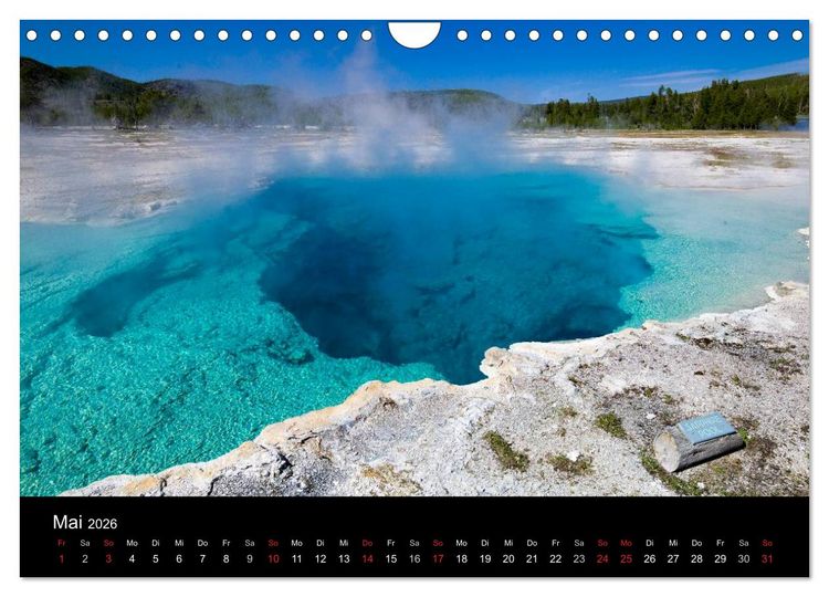 Produktbild: Traumziele in den USA. Der Yellowstone National Park (Wandkalender 2026 DIN A4 quer), CALVENDO Monatskalender