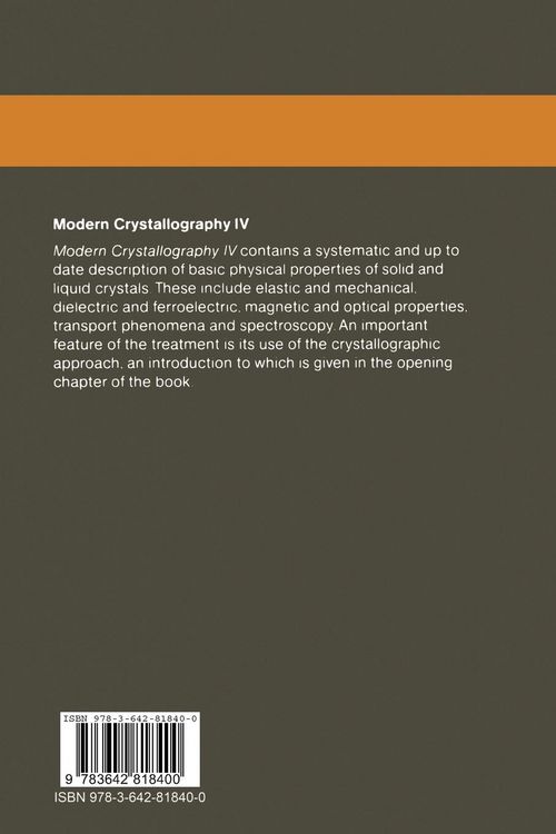 Produktbild: Modern Crystallography IV