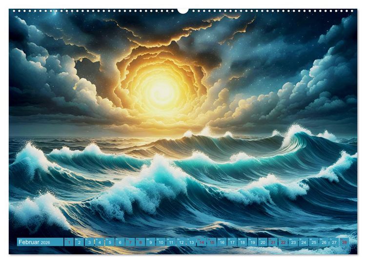 Produktbild: St&uuml;rmische Wellen (Wandkalender 2026 DIN A2 quer), CALVENDO Monatskalender