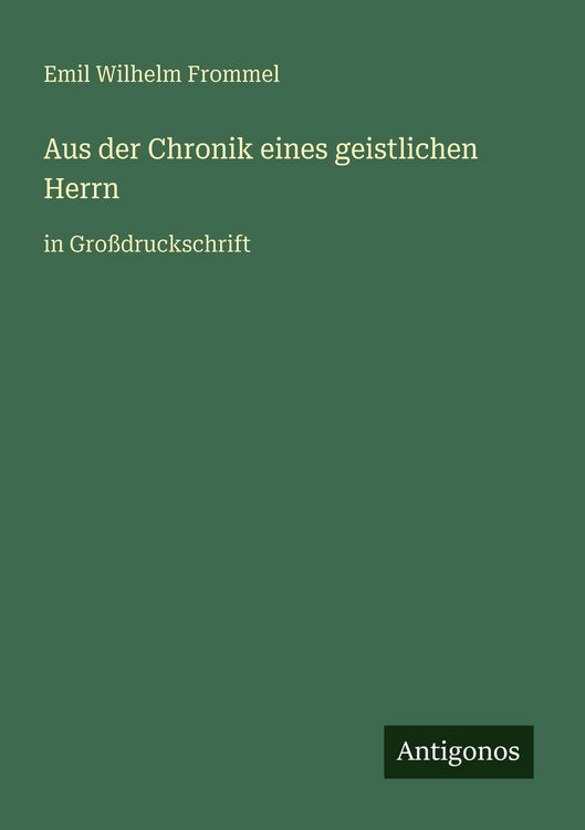 Produktbild: Aus der Chronik eines geistlichen Herrn