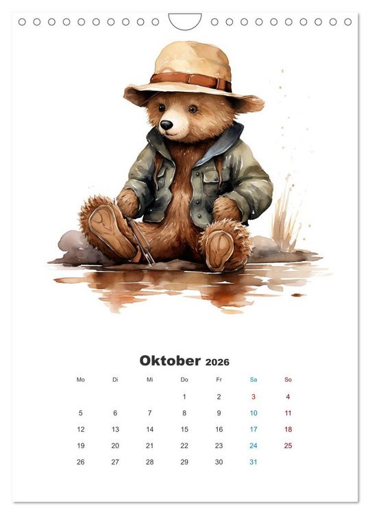 Produktbild: Petri Heil, Taddy! (Wandkalender 2026 DIN A4 hoch), CALVENDO Monatskalender