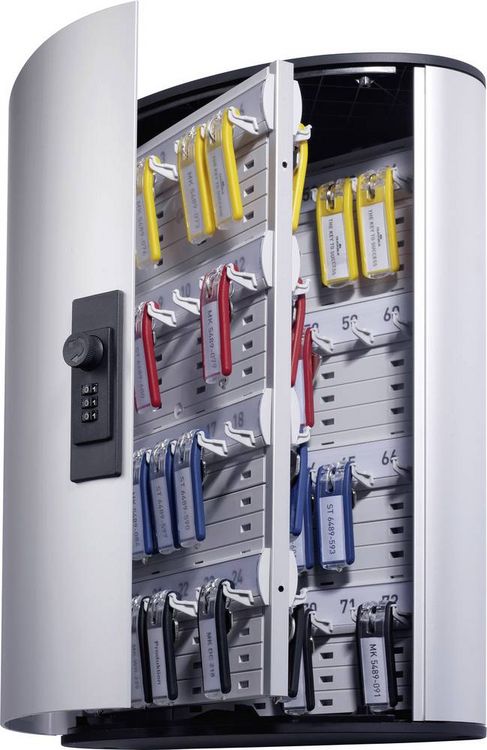 Produktbild: Durable Schl&uuml;sselkasten KEY BOX CODE 72 - 1967 196723 Anzahl Haken 72 Silber