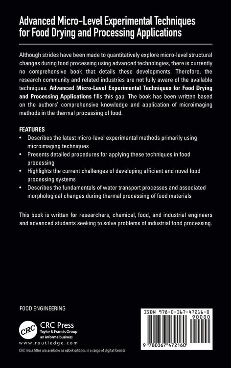 Produktbild: Advanced Micro-Level Experimental Techniques for Food Drying and Processing Applications