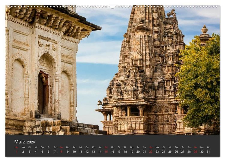 Produktbild: Indien 2026 Tempel, Tiger und Pal&auml;ste (Wandkalender 2026 DIN A2 quer), CALVENDO Monatskalender