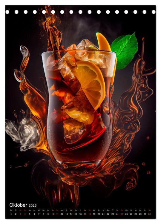 Produktbild: Cocktails - Bew&auml;hrter Genuss neu interpretiert (Tischkalender 2026 DIN A5 hoch), CALVENDO Monatskalender