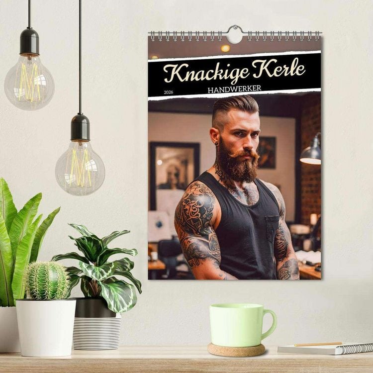 Produktbild: Knackige Kerle - Handwerker (Wandkalender 2026 DIN A4 hoch), CALVENDO Monatskalender