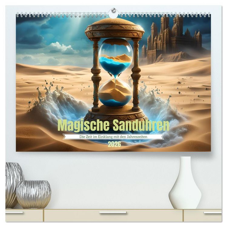 Produktbild: Magische Sanduhren (hochwertiger Premium Wandkalender 2026 DIN A2 quer), Kunstdruck in Hochglanz