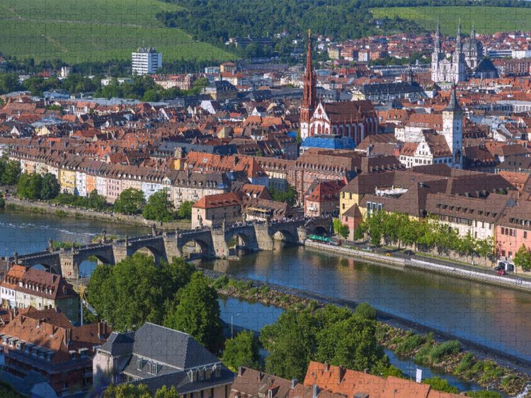 Produktbild: CALVENDO Puzzle Romantisches W&uuml;rzburg | 1000 Teile Lege-Gr&ouml;&szlig;e 64x48cm Foto-Puzzle f&uuml;r gl&uuml;ckliche Stunden