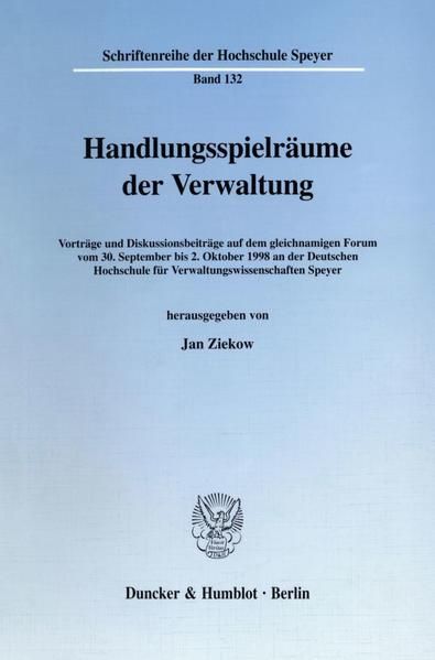 Produktbild: Handlungsspielr&auml;ume der Verwaltung.