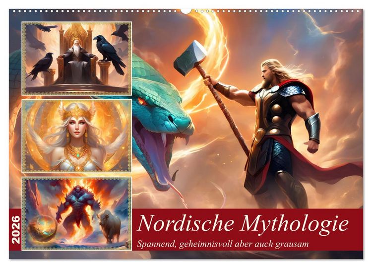 Produktbild: Nordische Mythen (Wandkalender 2026 DIN A2 quer), CALVENDO Monatskalender