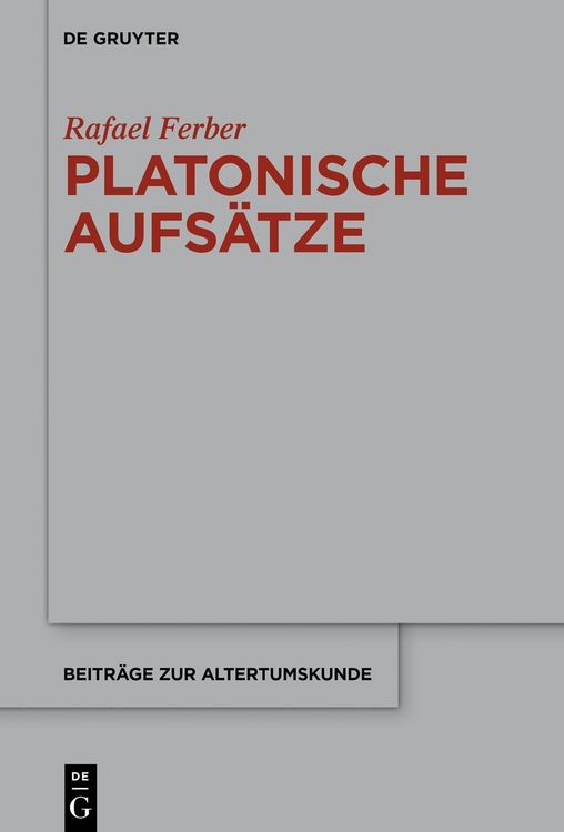 Produktbild: Platonische Aufs&auml;tze