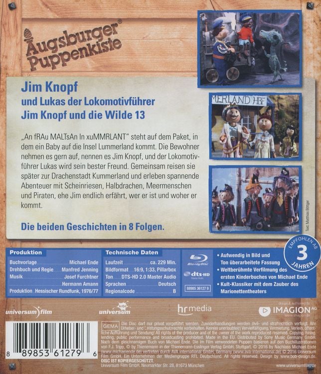 Produktbild: Jim Knopf und Lukas, der Lokomotivführer/Jim Knopf und die Wilde 13 - Augsburger Puppenkiste