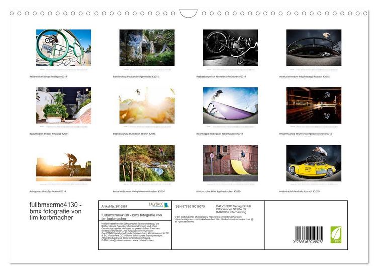 Produktbild: fullbmxcrmo4130 - bmx fotografie von tim korbmacher (Wandkalender 2026 DIN A3 quer), CALVENDO Monatskalender