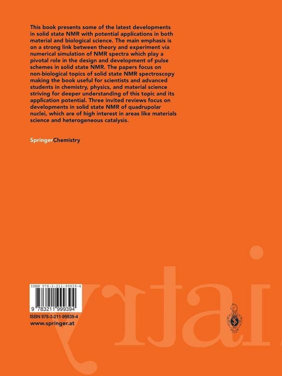 Produktbild: Current Developments in Solid State NMR Spectroscopy
