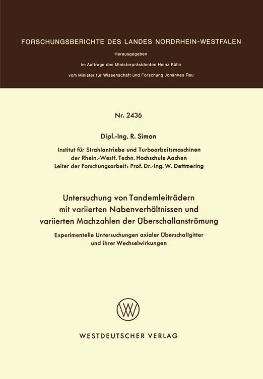 Produktbild: Experimentelle Untersuchungen axialer &Uuml;berschallgitter und ihrer Wechselwirkungen
