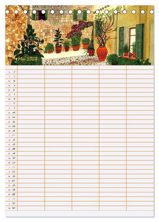 Produktbild: Bl&uuml;tenzauber - Familienplaner 2027 (Tischkalender 2027 DIN A5 hoch), CALVENDO Monatskalender