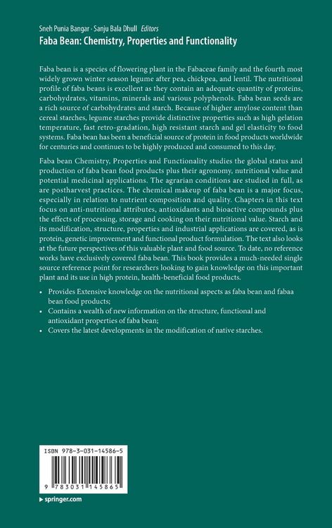 Produktbild: Faba Bean: Chemistry, Properties and Functionality