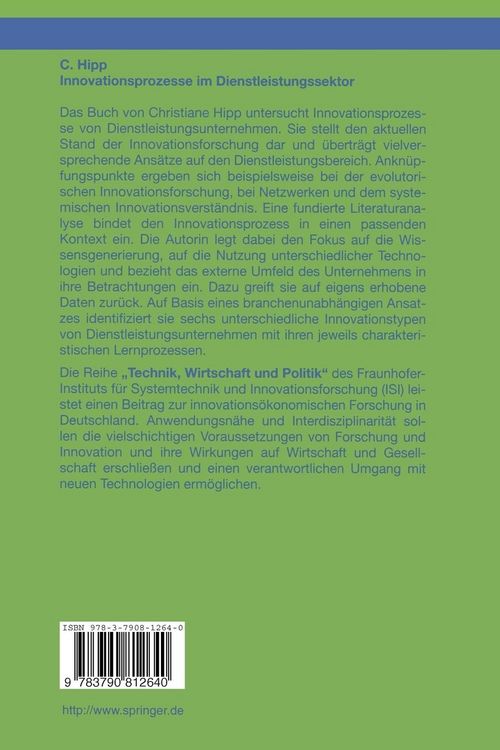 Produktbild: Innovationsprozesse im Dienstleistungssektor