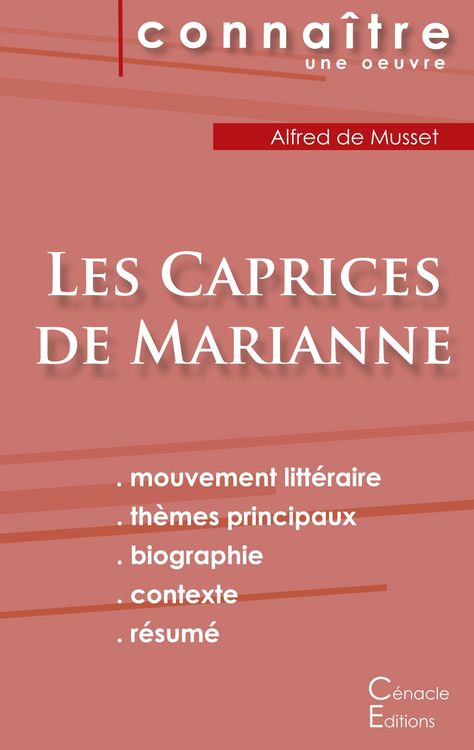 Produktbild: Fiche de lecture Les Caprices de Marianne de Musset (Analyse litt&eacute;raire de r&eacute;f&eacute;rence et r&eacute;sum&eacute; complet)