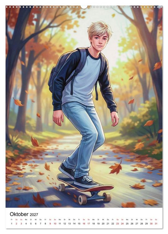 Produktbild: Level Up - Skate Vibes (hochwertiger Premium Wandkalender 2027 DIN A2 hoch), Kunstdruck in Hochglanz