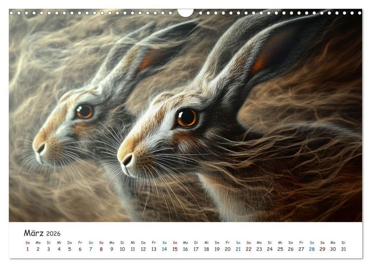 Produktbild: Tiere in der Kunst (Wandkalender 2026 DIN A3 quer), CALVENDO Monatskalender