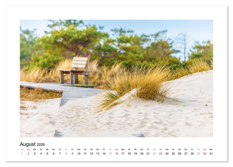 Produktbild: Ostsee - Spaziergang am Meer (Wandkalender 2026 DIN A2 quer), CALVENDO Monatskalender