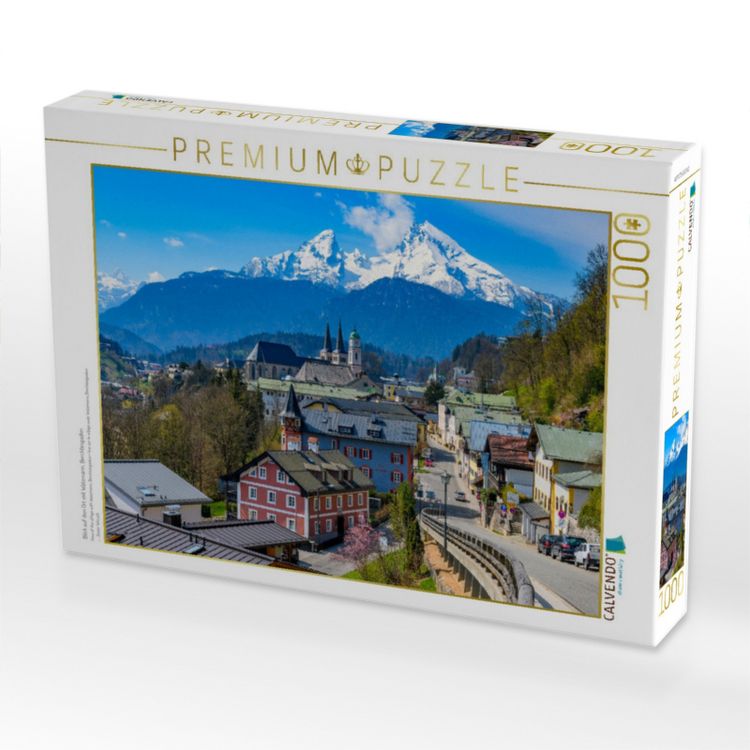 Produktbild: CALVENDO Puzzle Blick auf den Ort mit Watzmann, Berchtesgaden | 1000 Teile Lege-Gr&ouml;&szlig;e 64x48cm Foto-Puzzle f&uuml;r gl&uuml;ckliche Stunden