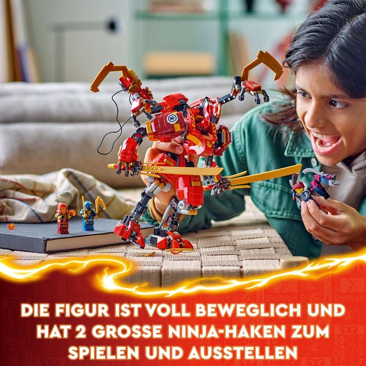 LEGO NINJAGO 71812 Kais Ninja-Kletter-Mech Set mit Actionfigur-Spielzeug